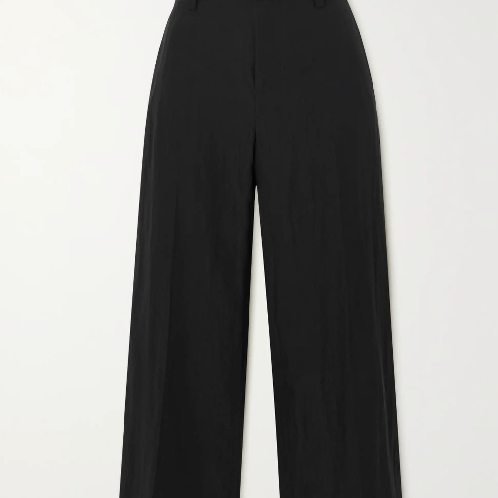 Vince Black Ankle Wide Leg Pants High-Rise